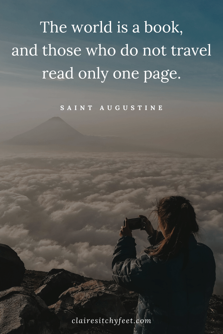 The Best Short Quotes For Instagram Travel Captions | Travel Quotes for Instagram | Saint Augustine