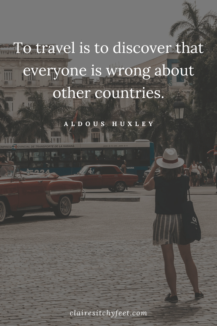 The Best Short Quotes For Instagram Travel Captions | Travel Quotes for Instagram | Aldous Huxley