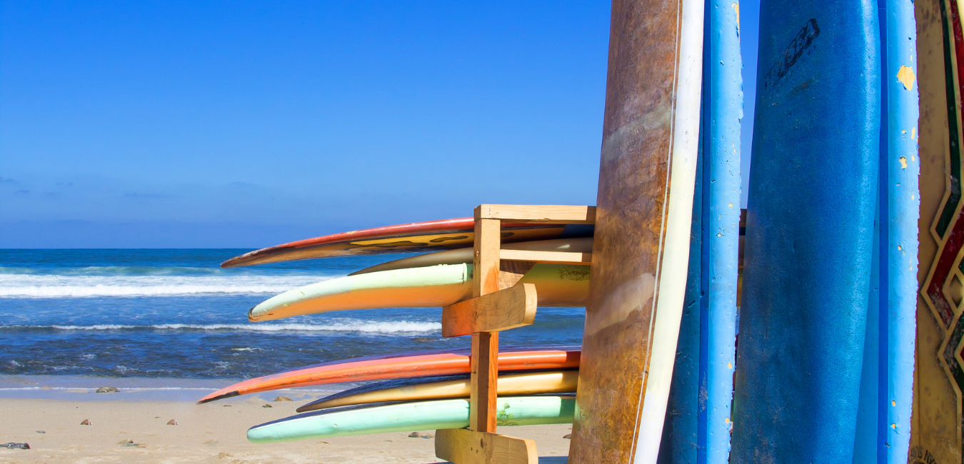 A collection of surfboards for Sayulita travel enthusiasts.