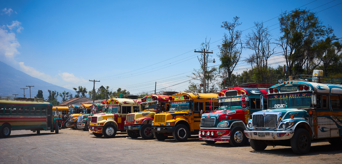 Public Transportation in Guatemala Best Known as Chicken Buses