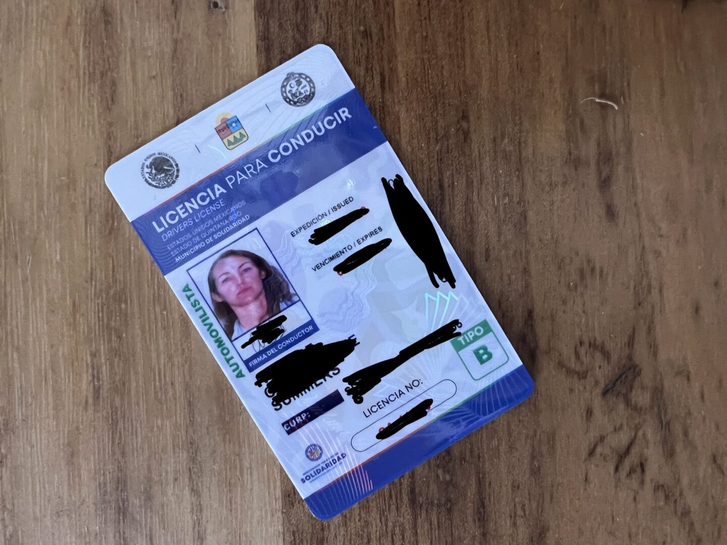 Mexican Drivers License in Playa del Carmen