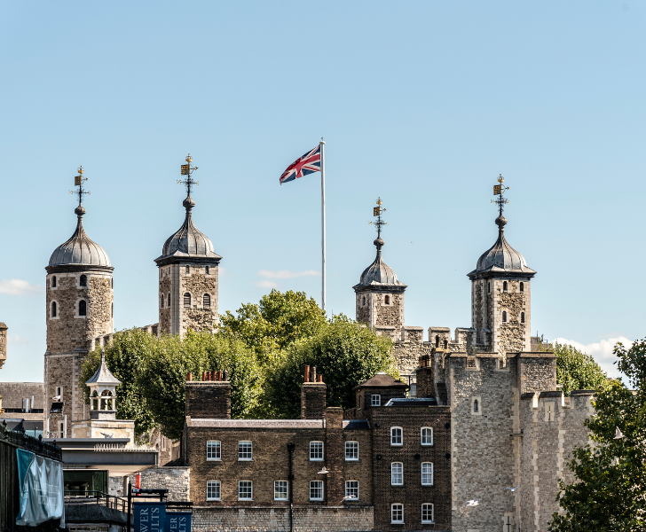 Tower of London, a historic fortress and UNESCO World Heritage site, located in the heart of London, England.