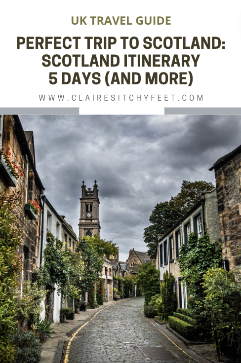 Embark on an unforgettable Scotland travel experience as you stumble upon a charming street adorned with a glorious clock tower.