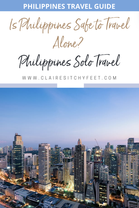 A city skyline with tall buildings in the Philippines.