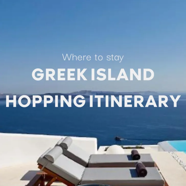 Luxurious Greek island outdoor lounge area with sea view