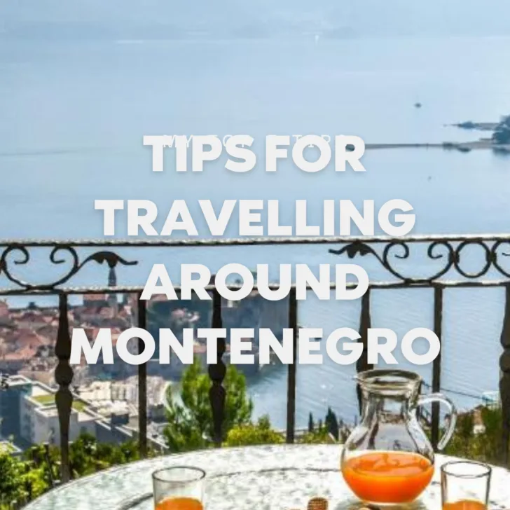 Scenic Montenegro view with breakfast table overlooking mountains