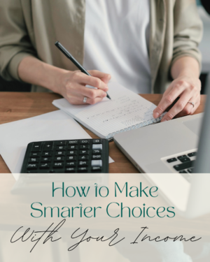 Woman calculating budget, planning finances on notebook