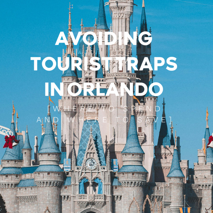 Cinderella Castle with text about avoiding tourist traps