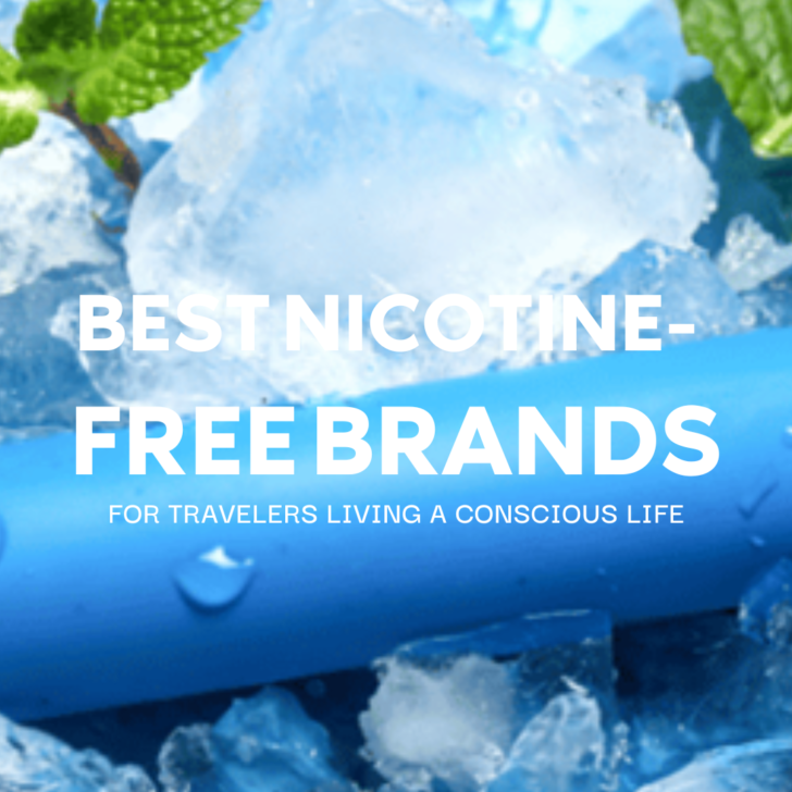 Advertisement for best nicotine-free brands with ice and mint