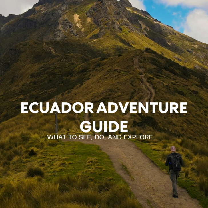 Hiker exploring mountain trail in Ecuador