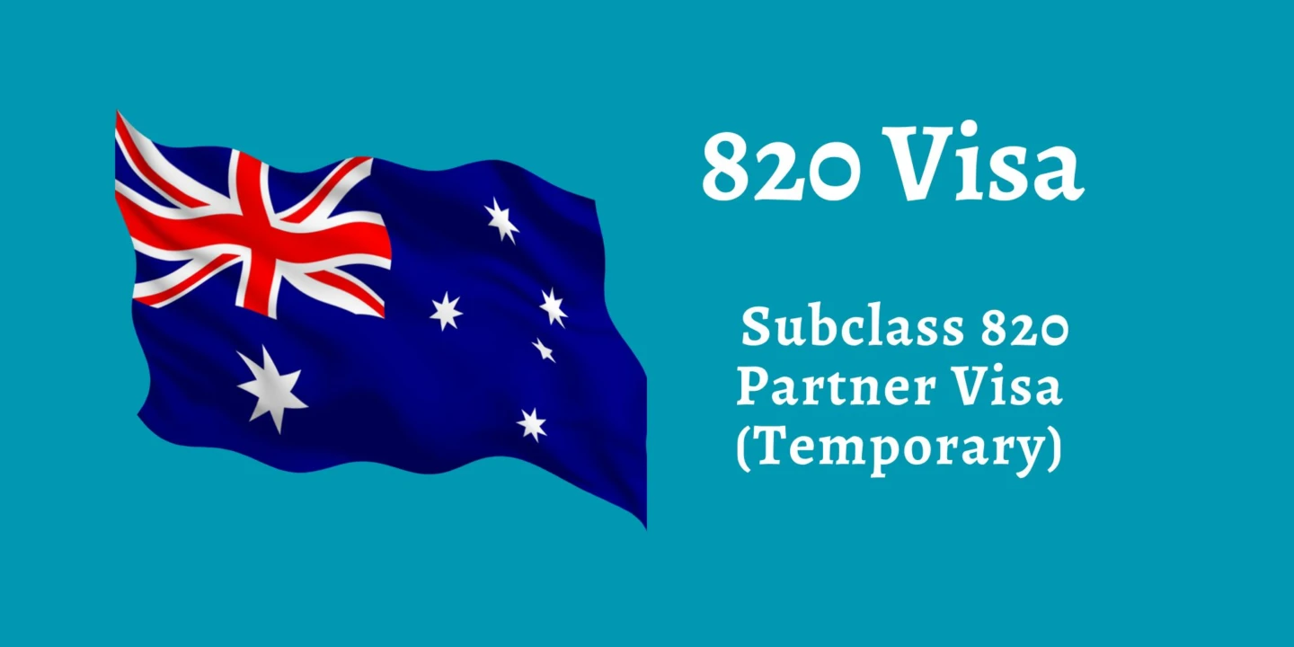 Australia Subclass 820 Partner Visa banner with flag
