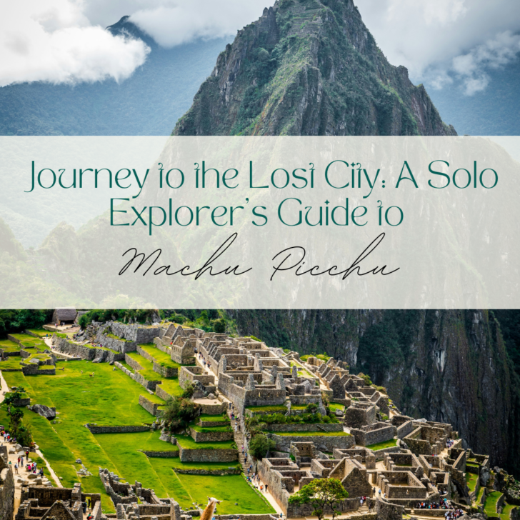 Machu Picchu guidebook cover with scenic views and llamas