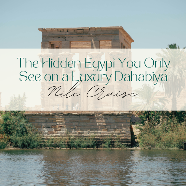 Egyptian temple viewed during luxe Dahabiya Nile cruise