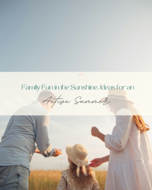 Family enjoying outdoor activities in sunny field