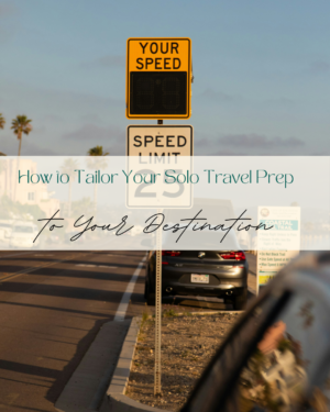 Speed limit sign on sunny coastal road with text overlay